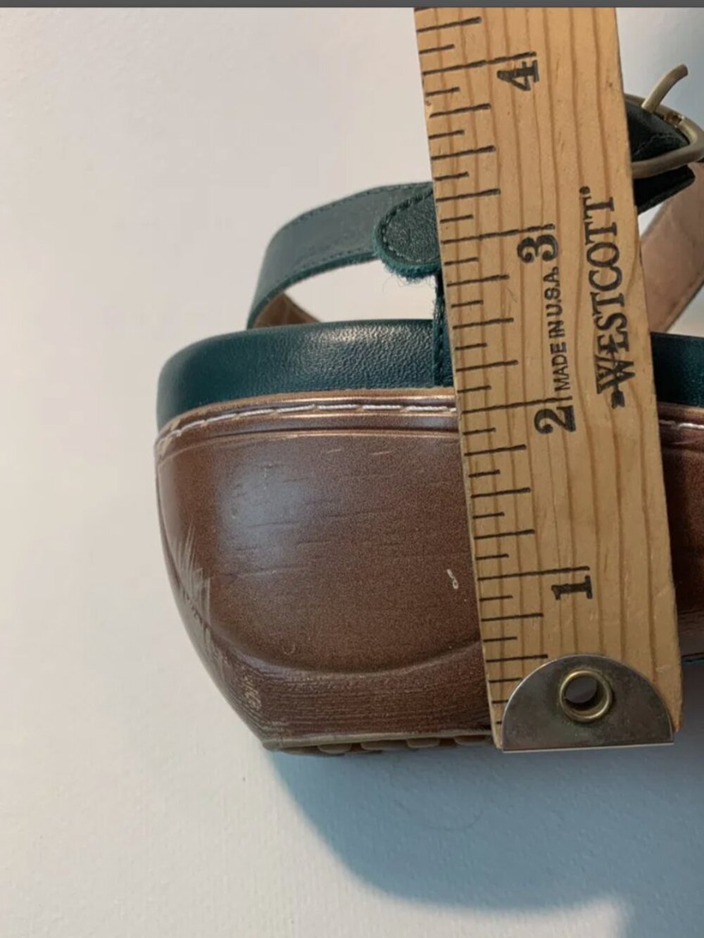 Softwalk Teal Mary Jane Clog Wedge - Picture 3 of 4